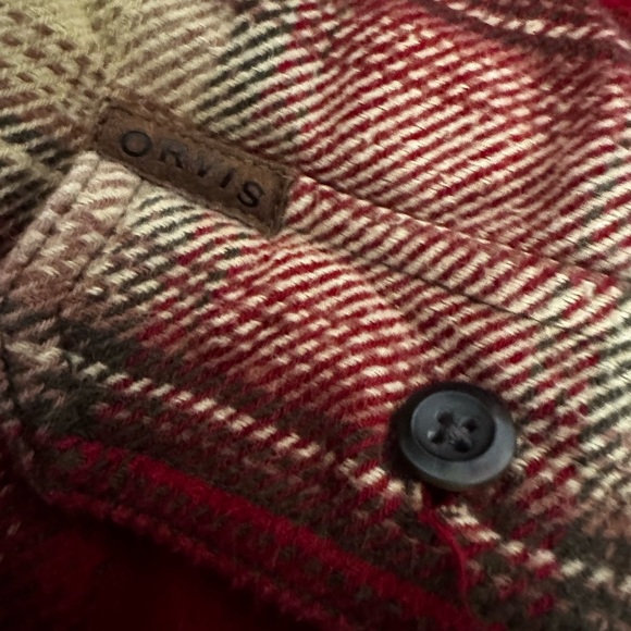 Orvis Classic Collection Flannel Shirt - Men’s Medium - Plaid Red & Beige - - Picture 3 of 5